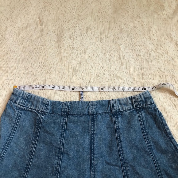 Anthropologie Pilcro and the letterpress chambray panel fringe skirt - Picture 4 of 10